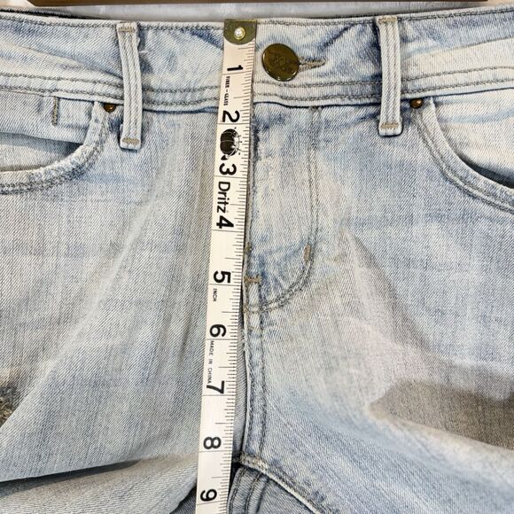 Divine Rights Of Denim Shorts Jean Jorts Distressed Bermuda Long 27 - Picture 6 of 7